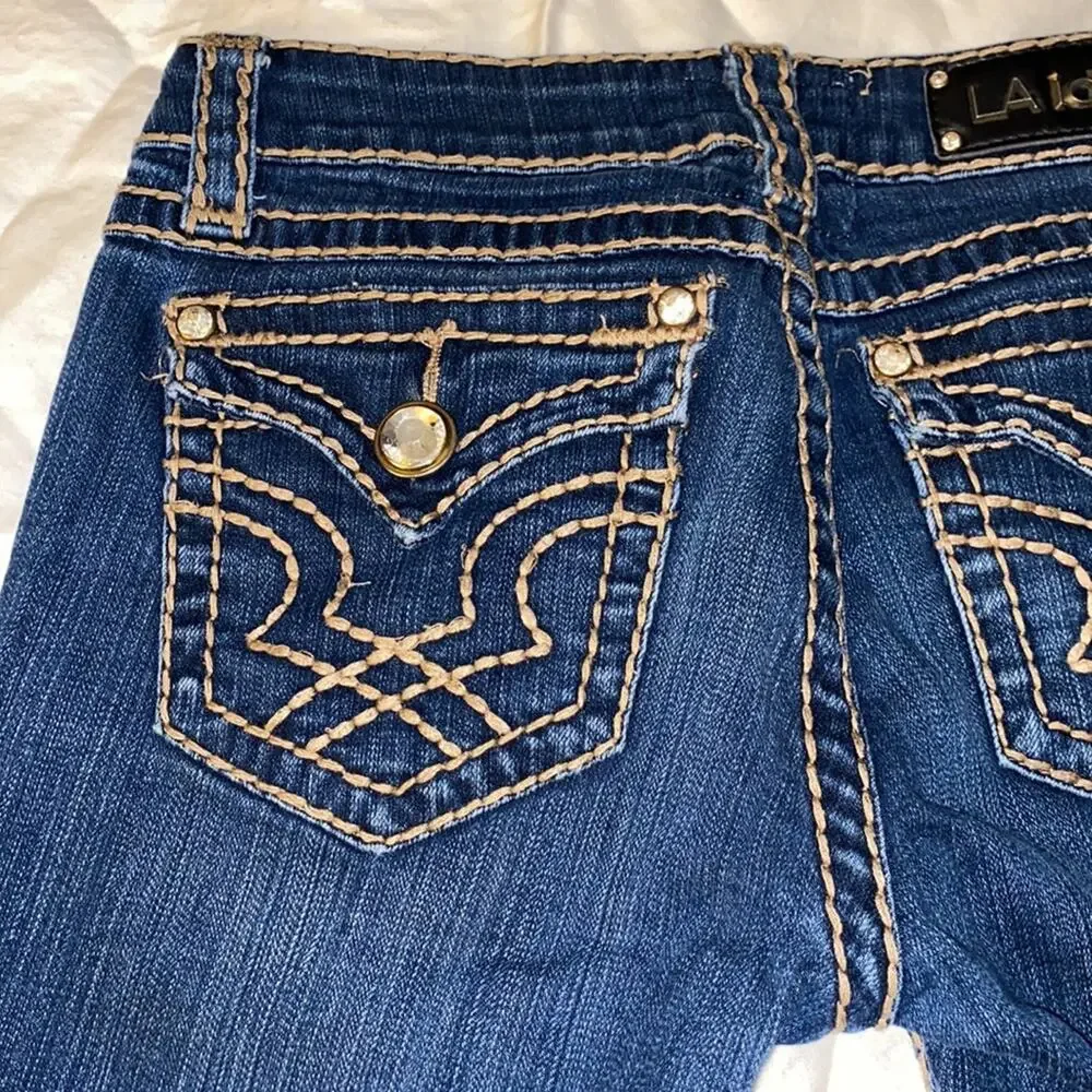 -LA IDol cuffed Bermuda denim shorts
